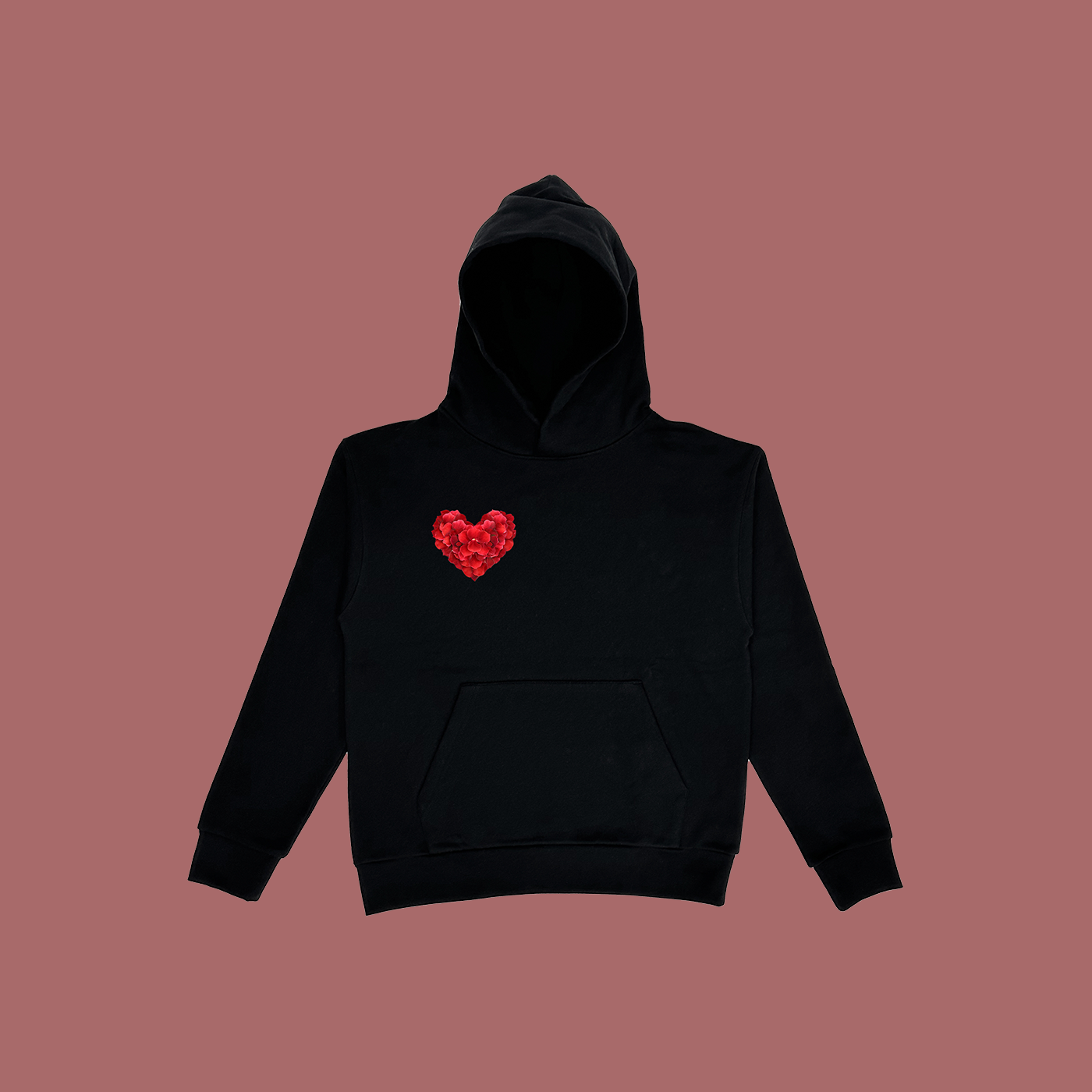 PREMIUM Red Heart Hoodie | Black